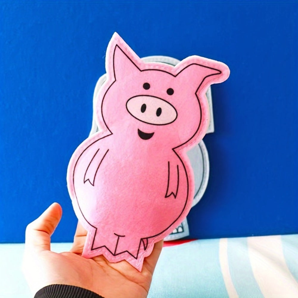 Hand Puppets of Elephant And Piggie - Props for Storytelling Performances, Interactive Teaching Tools for Classrooms by Hoojojo