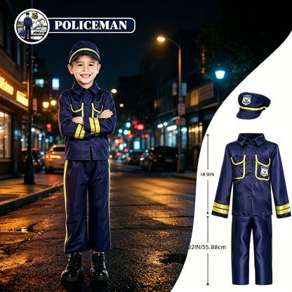 Kids Firefighter, Police, Astronaut, Doctor Cosplay Role Play Toys Costumes Dress Up Clothes Boys Dress Up Costumes For Play Kids Day Christmas Birthday Gift For Boys Girls Age 3-6 Years