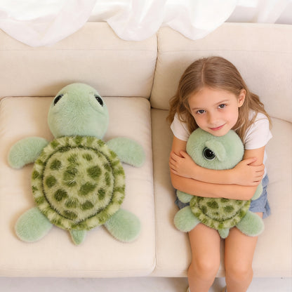 The Best Gift for Girls Is The Big-eyed Turtle Plush Toy And Turtle Pillow. It's A Large-sized Birthday Present And A Small Turtle Plush Toy. It's A 15.75-inch Big-eyed Turtle Plush Toy, A Cute Turtle Plush Toy, A Melancholy Turtle Plush Toy