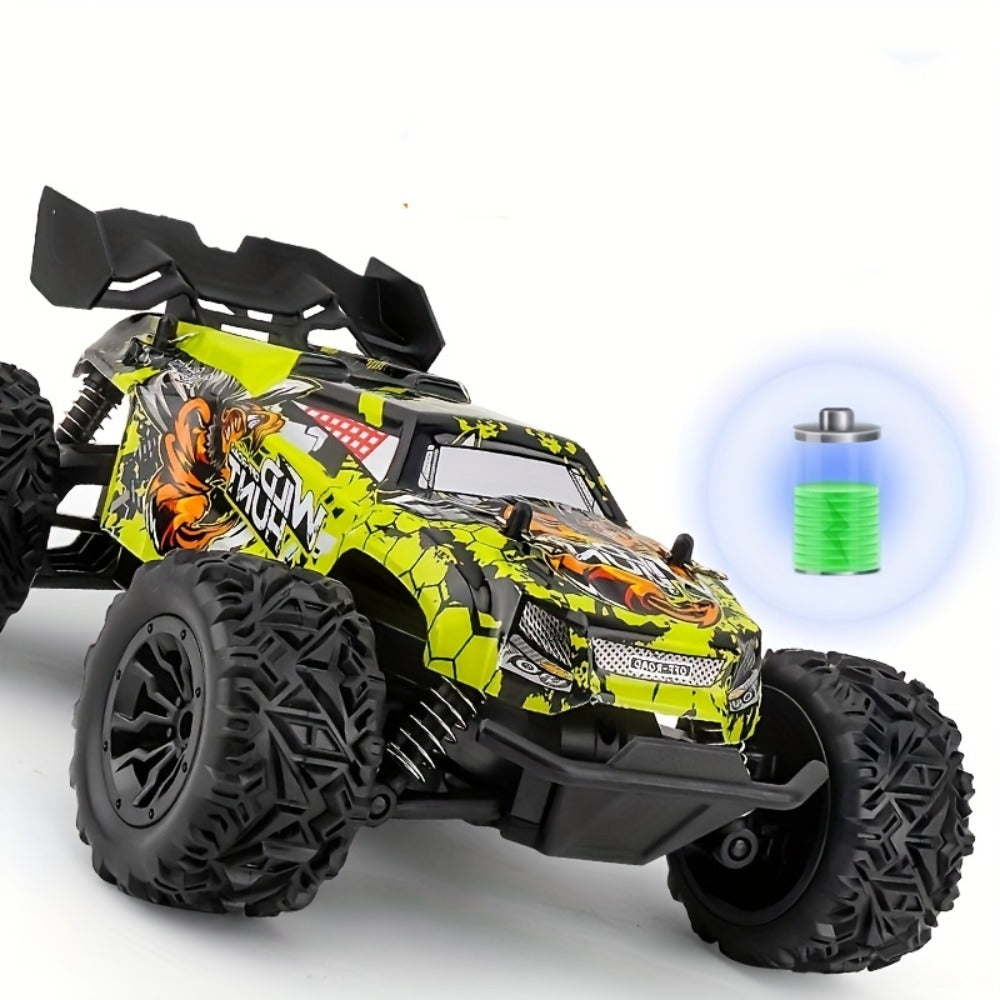 RC Off-Road Car for Kids with LED Lights – Remote Control 4WD Monster Truck, High-Speed All-Terrain Vehicle Toy for Boys & Girls, Outdoor Racing Gift for Birthday Christmas