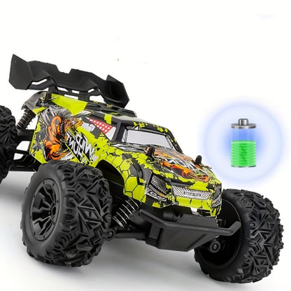 RC Off-Road Car for Kids with LED Lights – Remote Control 4WD Monster Truck, High-Speed All-Terrain Vehicle Toy for Boys & Girls, Outdoor Racing Gift for Birthday Christmas
