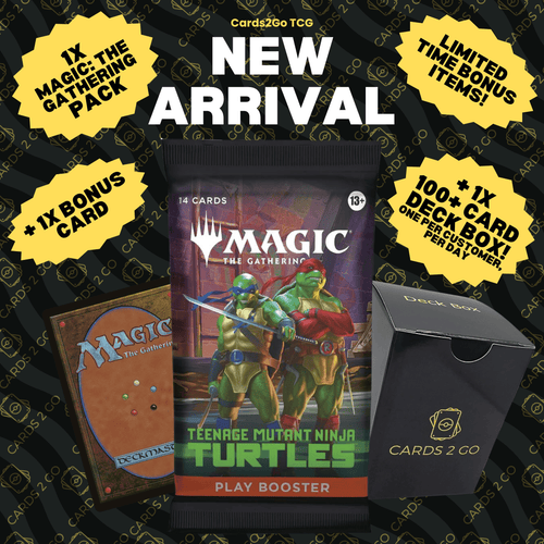 MAGIC: THE GATHERING Cards - MTG Pack 1x SEALED AUTHENTIC Teenage Mutant Ninja Turtles Play Booster Pack + BONUS CARD AND DECK BOX!