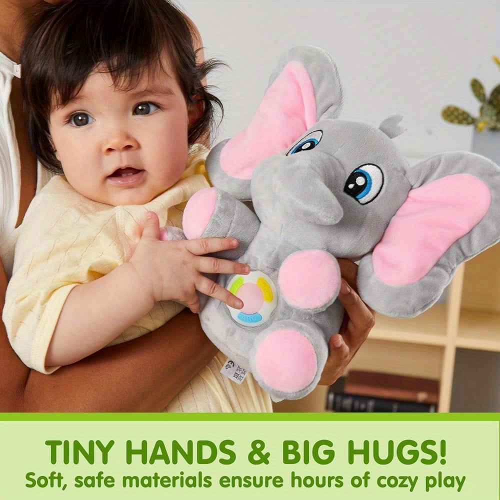 Musical Elephant Plush Baby Toy, Stuffed Animal with Music & Light, Baby Musical Soft Plush Toys for Infant Babies, Christmas Birthday Gifts for Boys And Girls 6+ Months