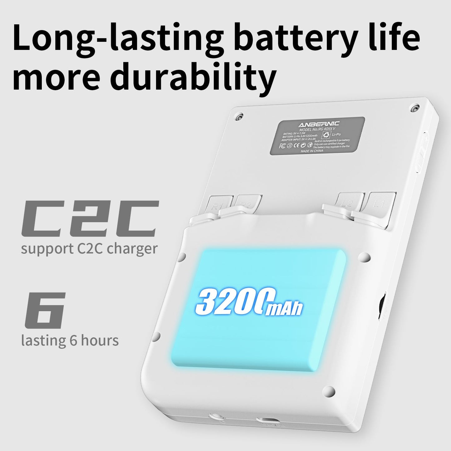 Retro Handheld Game Console Anbernic RG40XX V - Linux Vertical IPS Portable Gaming Handheld 3200mAh
