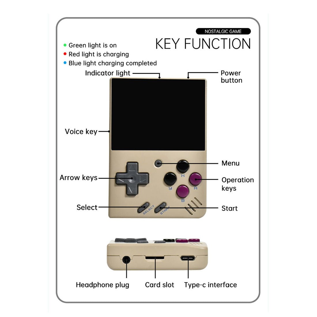 Handheld Game Console Miyoo Mini V4 Retro Gaming Pocket 2.8-inch IPS Onion OS Emulator