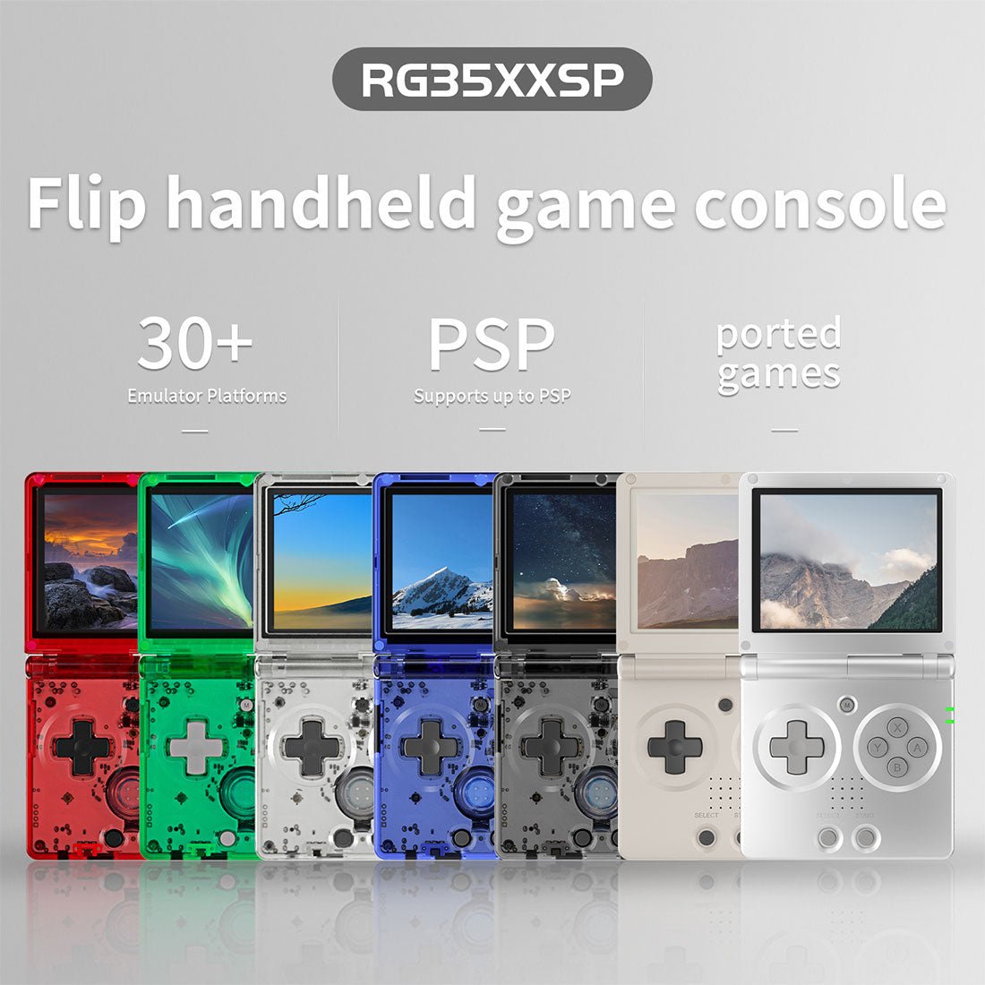 Retro Handheld Game Console Anbernic RG35XXSP - Linux Flip Clamshell IPS HDMI Portable Gaming Handheld 3300mAh