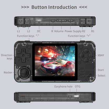 Handheld Game Console Powkiddy RGB10X Retro Gaming 3.5-inch IPS 10000 Games Preloaded