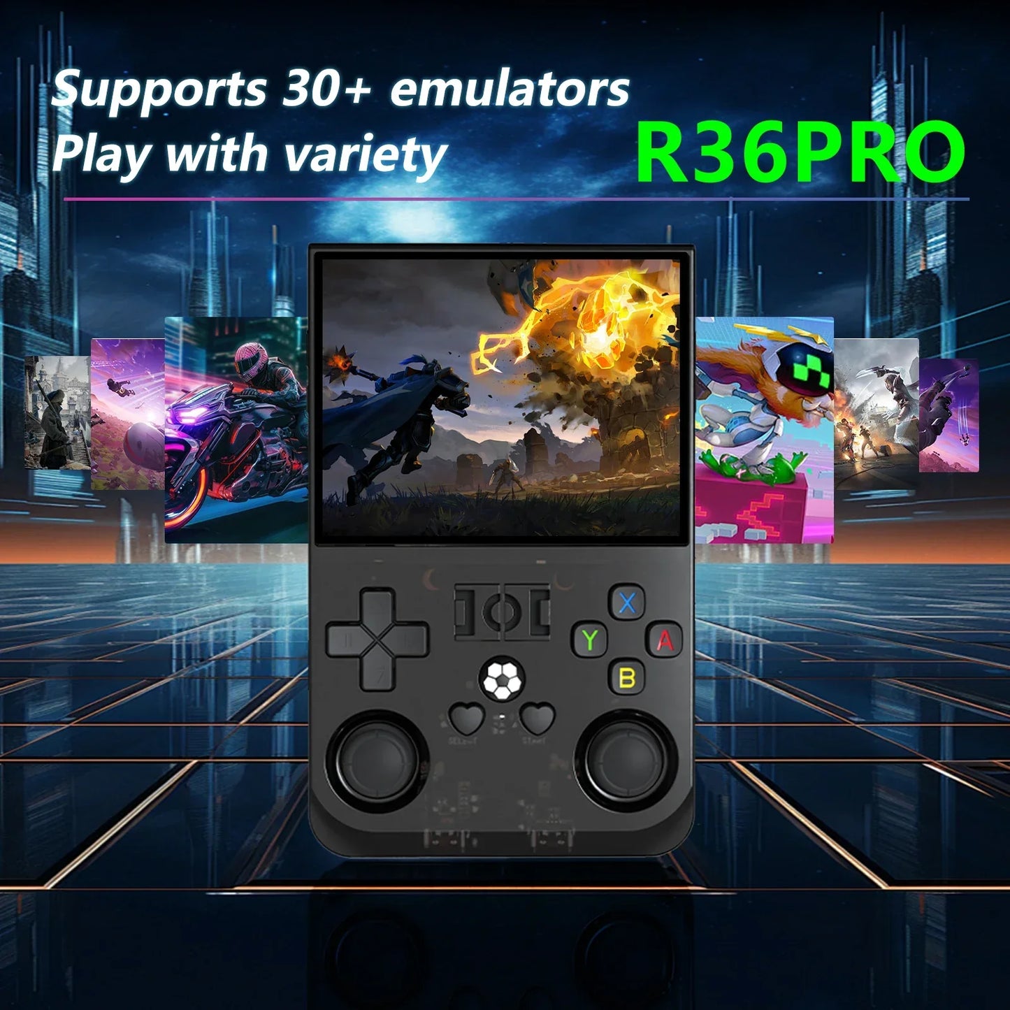 Handheld Game Console R36PRO – Hall Effect Joystick 30+ Emulators 4000mAh