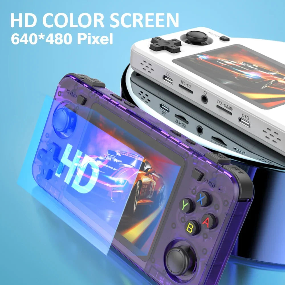 Handheld Game Console R36H – Replaceable Battery Dual SD Slot 15000 Games