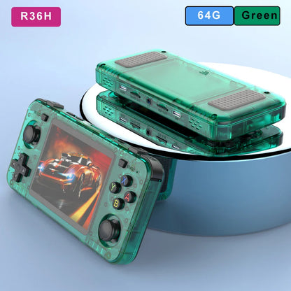 Handheld Game Console R36H – Replaceable Battery Dual SD Slot 15000 Games