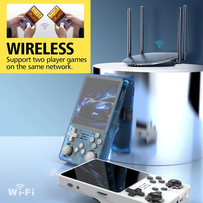 Handheld Game Console R36S Plus – 4" IPS 15000 Preloaded Games Wi-Fi Linux