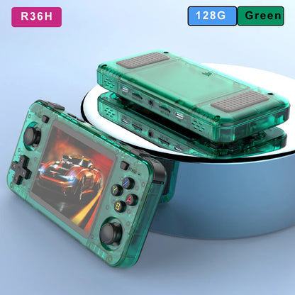 Handheld Game Console R36H – Replaceable Battery Dual SD Slot 15000 Games