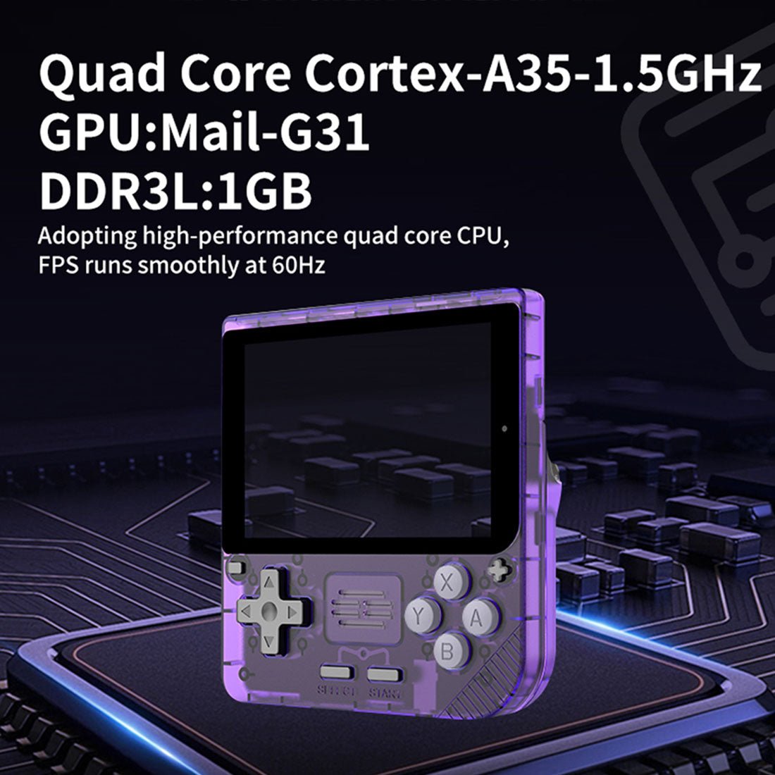 Handheld Game Console Powkiddy V10 – 3.5" IPS Compact Square 8hr Linux 150g
