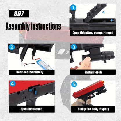 New Toy Gun Electric Full Auto Shooting Toy, Outdoor Sport Interactive Game Toy, Rechargeable Portable Gun Toy High-speed Splash Ball Toy Rifle, Long Battery Life - Suitable For Team Collaborative Game Toys For Outdoor And Indoor Activities. Hallowe