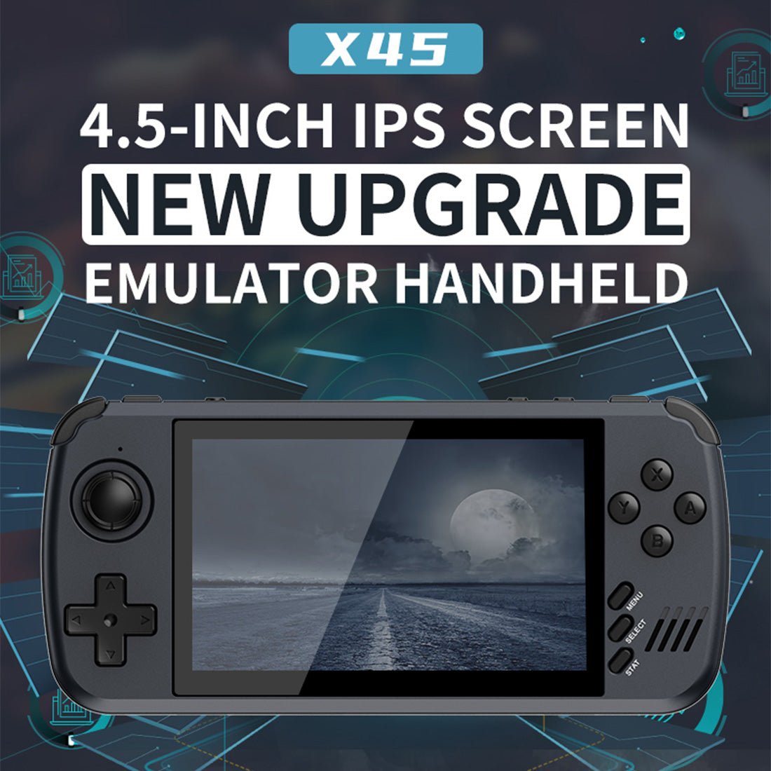 Handheld Game Console Powkiddy X39 PRO – 4.5" IPS 5600 Games HDMI Dual Player