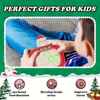 Santa Claus Pop Up Brain Game Toy for Kids – Interactive Click Music Memory Training Toy to Boost Focus Logic Animal Shaped Christmas Gift for Boys Girls