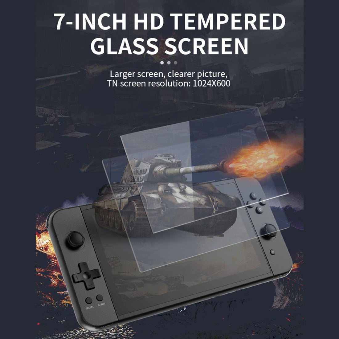 Handheld Game Console Powkiddy X70 – 7" IPS Large Screen Retro Emulator HDMI
