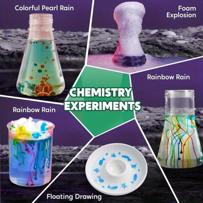 STEM Science Kit for Kids 50+ Experiments — Crystal Tree Growing Kit, Lava Lamp, Volcano Chemistry Set, Educational Science Toy Gift for Boys Girls Ages 6-12, Birthday Christmas Homeschool