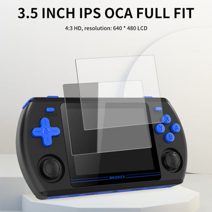 Handheld Game Console Powkiddy RK2023 – 3.5" IPS RK3566 8hr Dual TF HDMI Linux