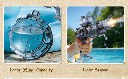 Electric Water Gun For Kids Ages 3-6, Auto Squirt Guns Toys, Large Tank With Sound & Light, Summer Outdoor Pool Beach Party Toys. Birthday Gifts For Boys Girls.