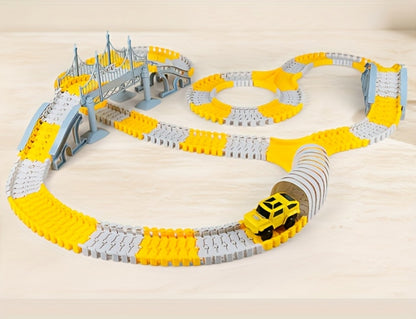 Roller Coaster Track Set 467pcs for Kids Ages 3 4 5 6 7 8 – Electric Race Car DIY Assembly Obstacle Challenge Track Toy STEM Engineering Gift Boys Girls Birthday Christmas