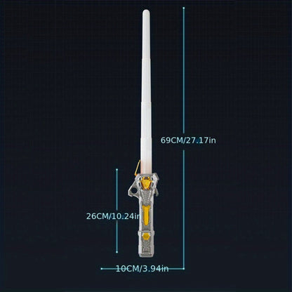 RGB Light-Up Saber Toy 16 Colors Rechargeable Light Sword with Gravity Sensor & Sound Effects – 2-in-1 Flashing Space Sword for Kids Boys Girls | Best Birthday Christmas Gift