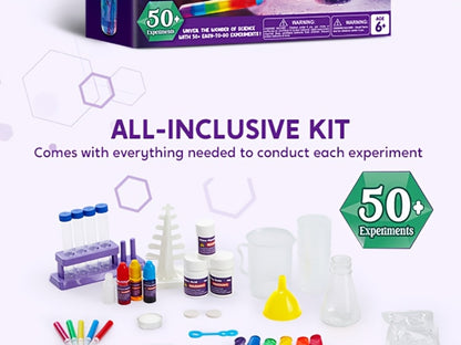 STEM Science Kit for Kids 50+ Experiments — Crystal Tree Growing Kit, Lava Lamp, Volcano Chemistry Set, Educational Science Toy Gift for Boys Girls Ages 6-12, Birthday Christmas Homeschool