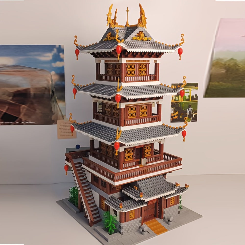 Ancient Chinese Palace Building Blocks Set 6134 Pcs – Heavenly Fairy Mirror Architecture Mini Brick Model, Expert-Level Display Kit for Adults, Home Decor Christmas New Year Gift