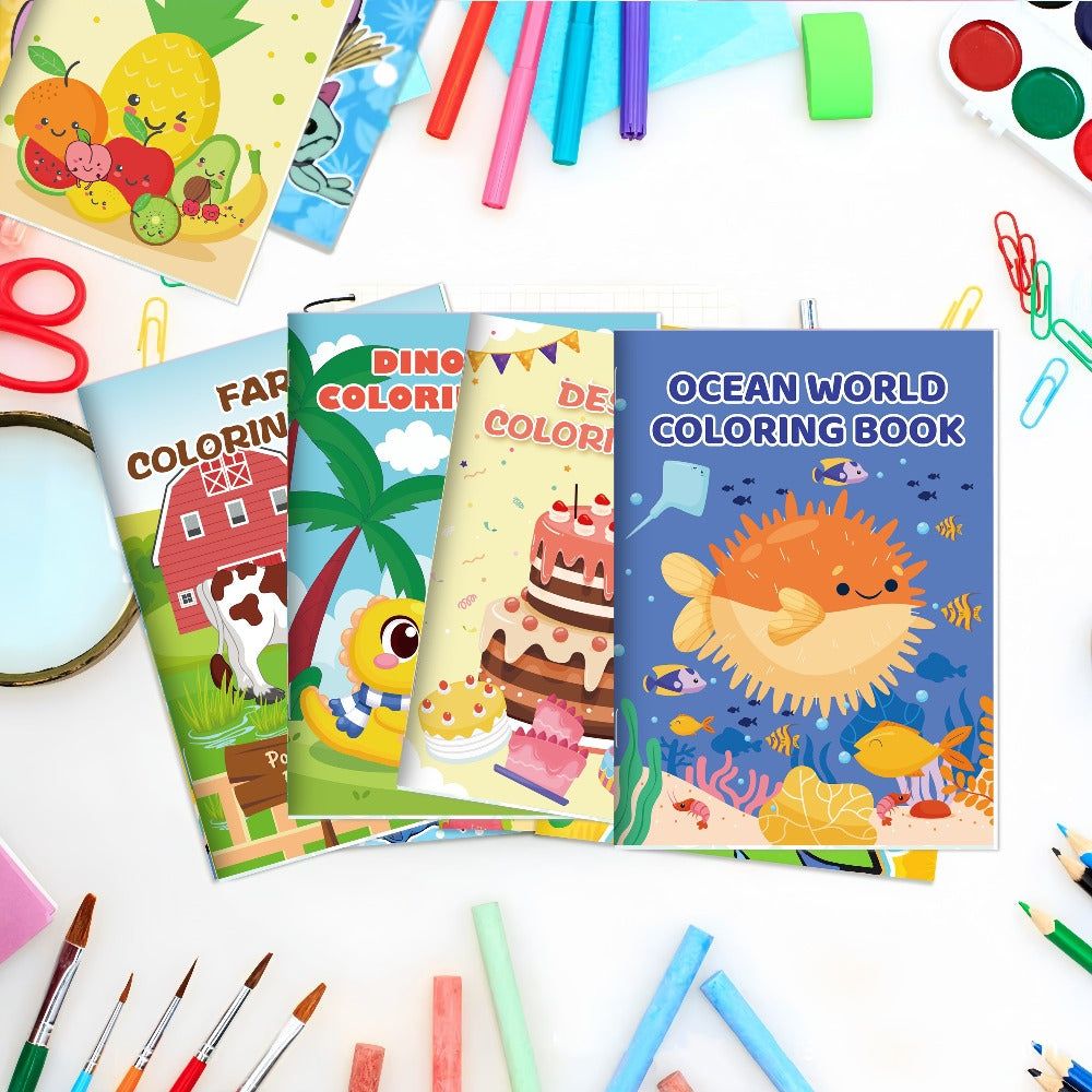 Coloring Books for Kids Ages 3+ – 26 Pack Bulk Set with Dinosaur, Mermaid & Animal Designs, Birthday Party Favors Goodie Bag Stuffers, Classroom Activity Supplies for Boys & Girls