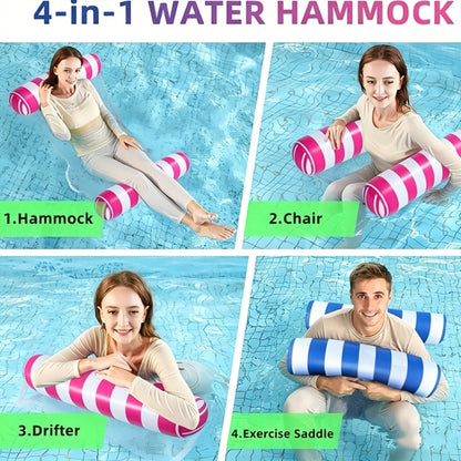 Inflatable Swimming Ring Pool Float for Adults 2/4/6 Pack – Classic Striped Swim Tube, Heavy Duty Leak-Resistant PVC, Pool Lake Beach Summer Water Party Float Set Gift