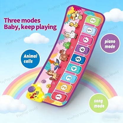 Children's Electronic Toy Farm Animal Piano Mat, Kids' Musical Carpet Play Mat, Children's Sensory Educational Learning Dance Keyboard Touch Blanket, Easter, Christmas, Birthday Gift, Suitable for 0+ Girls and Boys | Indoor/Outdoor Toy