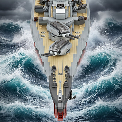 MOC Battleship Building Block Set 2081pcs – Large Scale Tech Warship Brick Model Kit 4201, Adult Collectible Display Toy, Unique Gift for Military Ship Enthusiasts Brick Builders & Teens