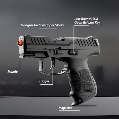 VP9 Soft Bullet Toy Gun Pistol with Shell Ejecting System – Upgraded Semi-Auto Foam Blaster for Boys, Outdoor Shooting Game, Birthday Gift for Kids Ages 6+