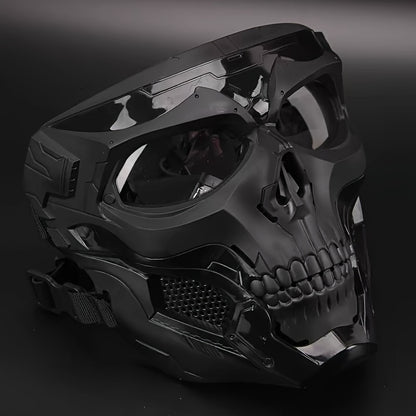FAST Tactical And Skull Mask Set with Enhanced ABS, Adjustable Knob for CS Paintball Outdoor Activities Maximum Protection for Paintball, Hunting!Cosplay Photo Props, Bar Club Rave Party Supplies, Gift & Collection, Halloween Music Festival