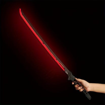 80cm (31.49 Inch) Large Cyberpunk Luminous Thermal Katana Acrylic Knife Model - 1:1 Science Fiction Cosplay Prop, Halloween Masquerade Party Peripheral Gifts For Adult