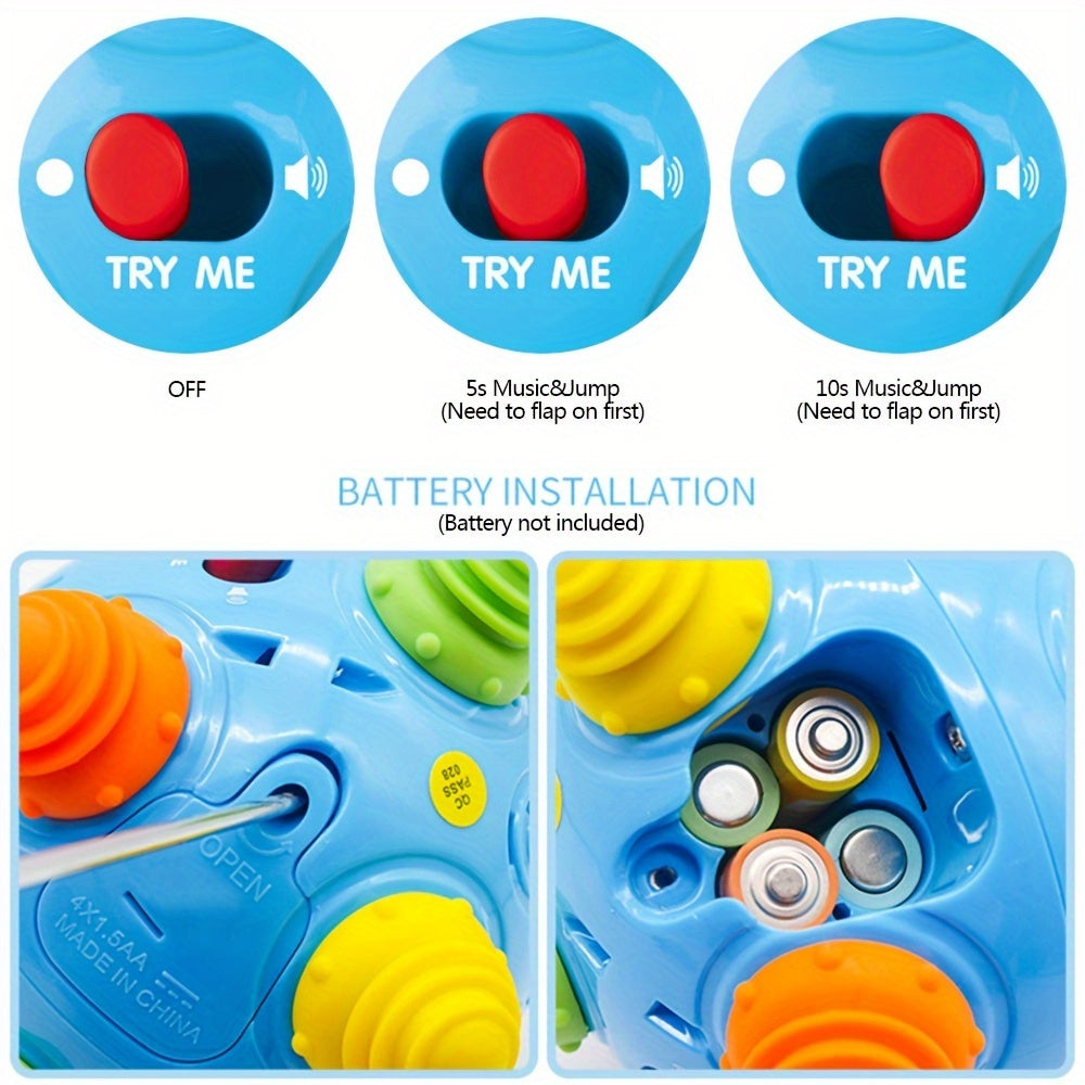Music Shake Dancing Ball Toy - BPA Free Bouncing Sensory Developmental Ball for Boys And Girls Interactive Electric Rolling Ball with Fun Sounds And Melodies Encourages Jumping And Crawling, Easter