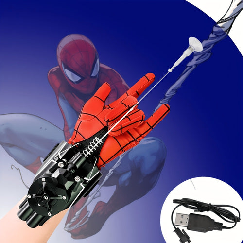 Superhero Web Shooter Toy for Kids – 9.4 Ft Automatic Rope Launcher, USB Rechargeable, Spider Hero Role Play Gift for Boys & Girls, Halloween & Christmas