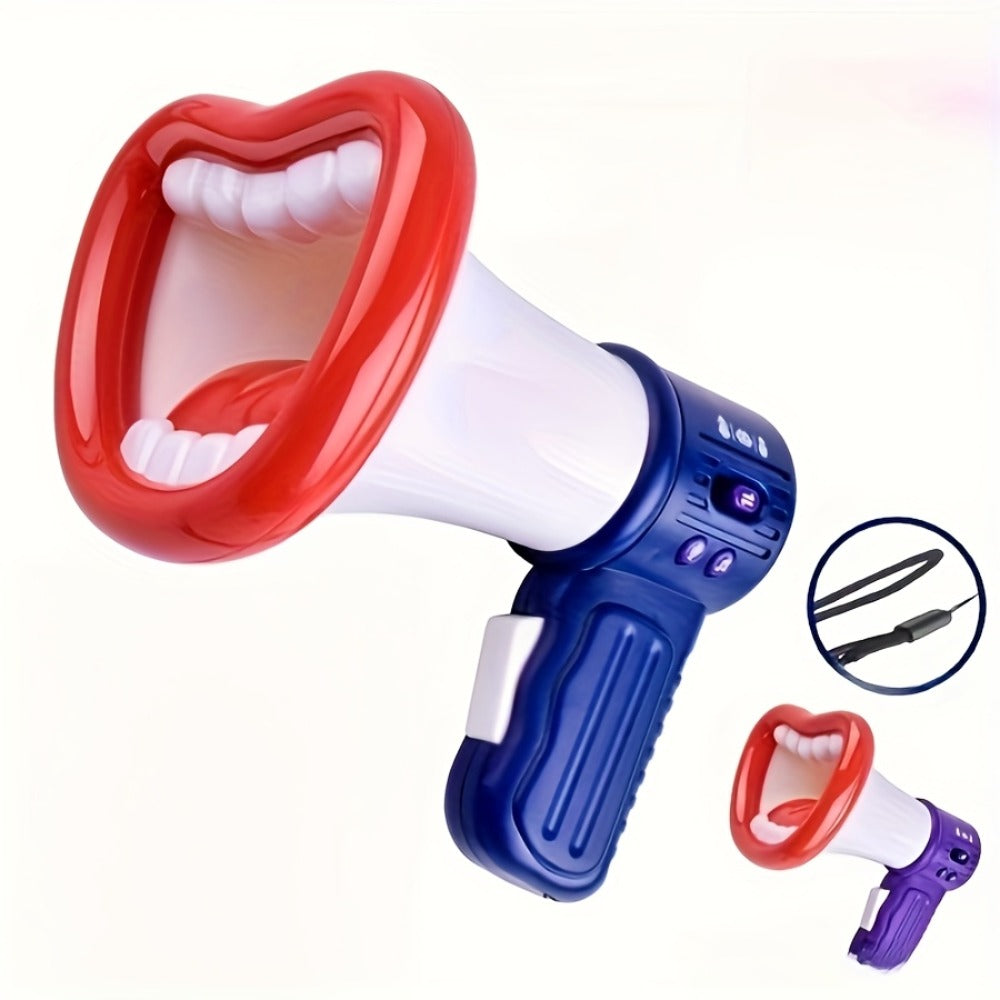 Voice Changer Megaphone Toy for Kids – Funny Big Mouth Handheld Megaphone with Multi Sound Effects, Novelty Prank Toy for Birthday Party, Christmas Gift, Interactive Game Prop