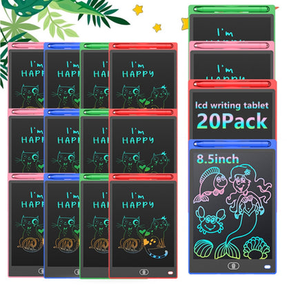 LCD Drawing Board 20 Pack for Kids 8.5 Inch Reusable Erasable Doodle Pad Electronic Writing Tablet Educational Toy for Ages 3-8 Boys Girls Classroom Party Favor