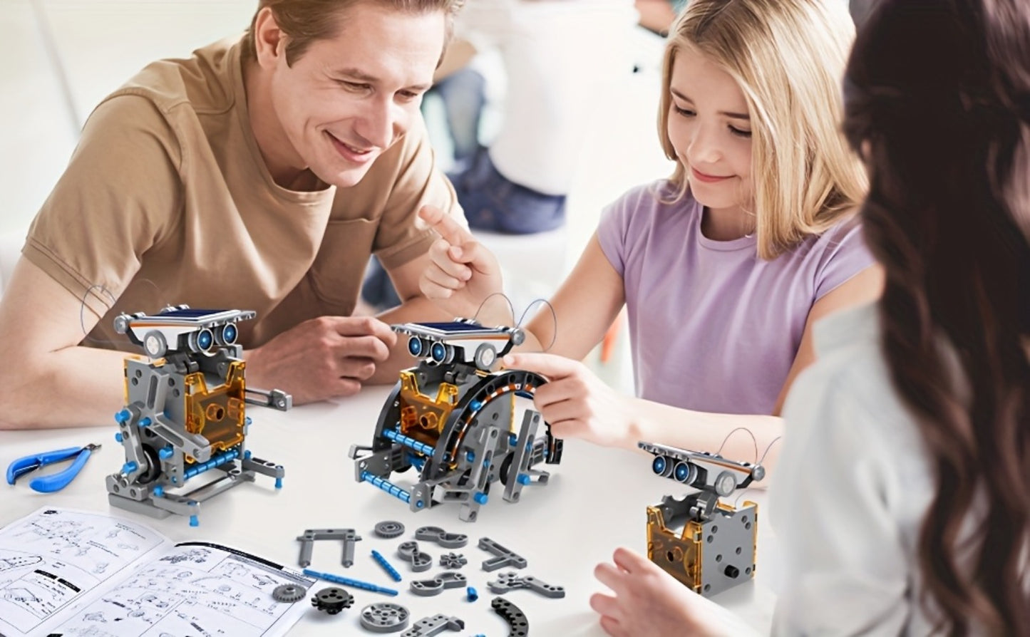 12-in-1 Solar Robot Kit for Kids Ages 8-13 – Build Your Own Solar Powered Robot, STEM Engineering Building Toy, Educational Science Experiment Gift for Boys Girls 8 9 10 11 12 13, No Batteries Needed