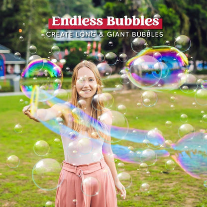 18pcs Giant Bubble Wands Set Bulk, Large Bubble Maker with Tray & Solution, Summer Outdoor Kids Toys, Perfect for Easter Party Favors, Birthday Gifts & Outdoor Game Activities