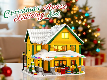Christmas Story Building Blocks Set 1146 Pcs – Classic Movie-Style Christmas House Model with LED Lights & Character Figures, Holiday Display Decoration, Family Gift for Adults & Kids