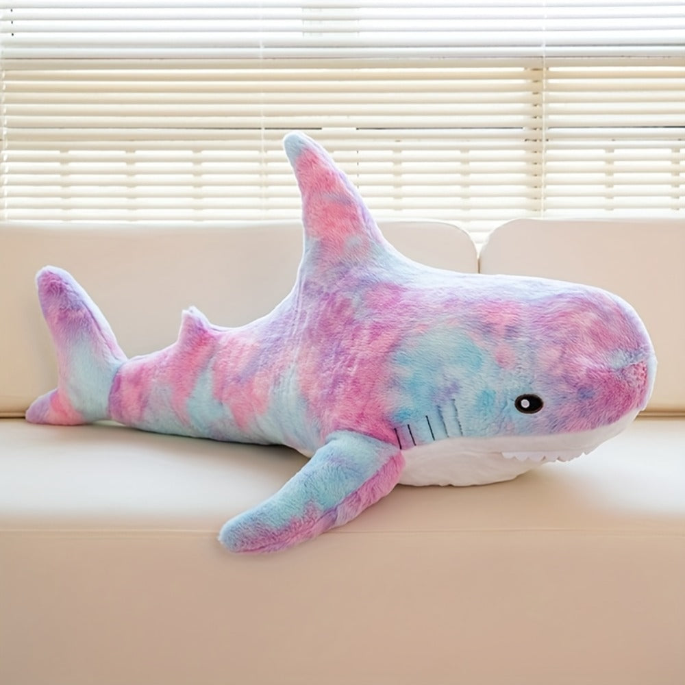 Shark Plush Pillow Stuffed Animal - Soft Cute Shark Throw Pillow for Couch, Kids Room Decor, Birthday Gift for Girls, Women & Ocean Animal Lovers, Mixed Colors