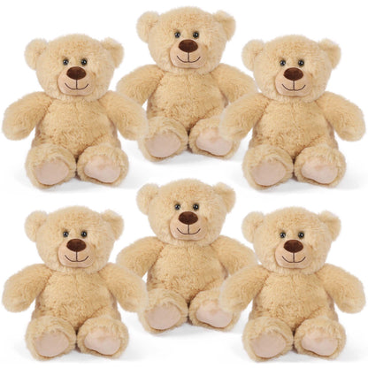 6 Pack Teddy Bear Stuffed Animal, Teddy Bears Bulk, 8 inch Bear Plush Toy for Kids Boys Girls, Gifts for Christmas