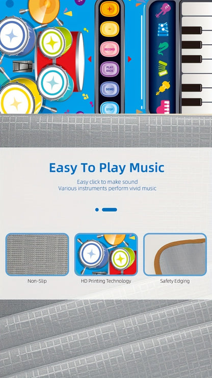 Multifunctional Electronic Drum Music Mat for Kids, Designed for Skill Development And Family Bonding
