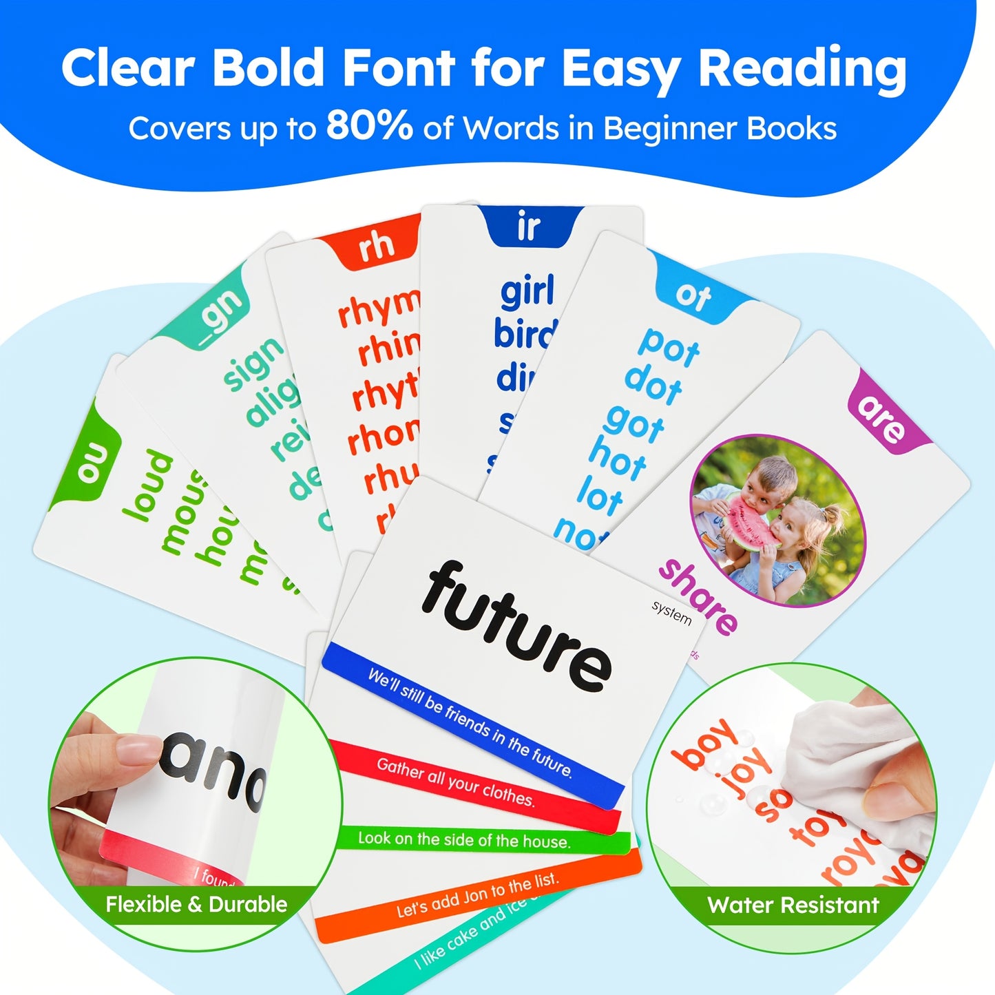 [Learning Toys for Kids] 500 Sight Words & 150 Phonics Flash Cards/1000+ Words, Learning Toys for Kids, Learn to Read CVC, Blends, Long Vowel Words Sounds, Dolch & Fry High Frequency Sight Words for Pre - Primer Kindergarten 1st 2nd 3rd Grade Kids Ages 3-