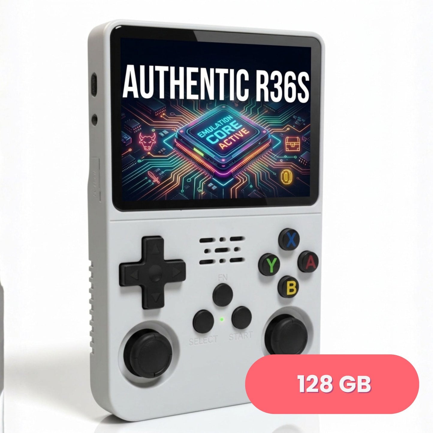 Authentic R36S ArkOs 128GB Game Console Retro Handheld 3.5 Inch IPS Screen Portable Gaming Device