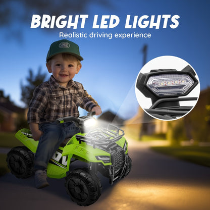 6V Kids Ride On ATV 4-Wheeler Quad Electric Toy Car for Toddlers 18-36 Months Boys Girls Best Birthday Gift with Treaded Tires Push Button Go