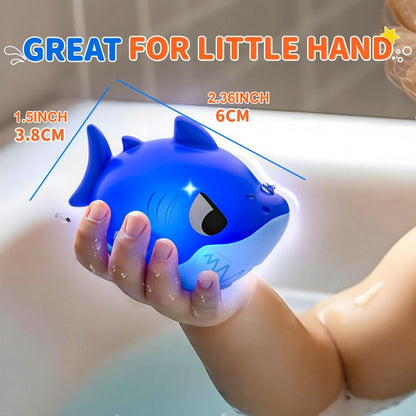6/8/10pcs Light Up Bath Toys for Kids, Sea Animals Bathtub Toys for Baby Toddlers, Water Pool Toys for Boy Girl Gifts Random Colors