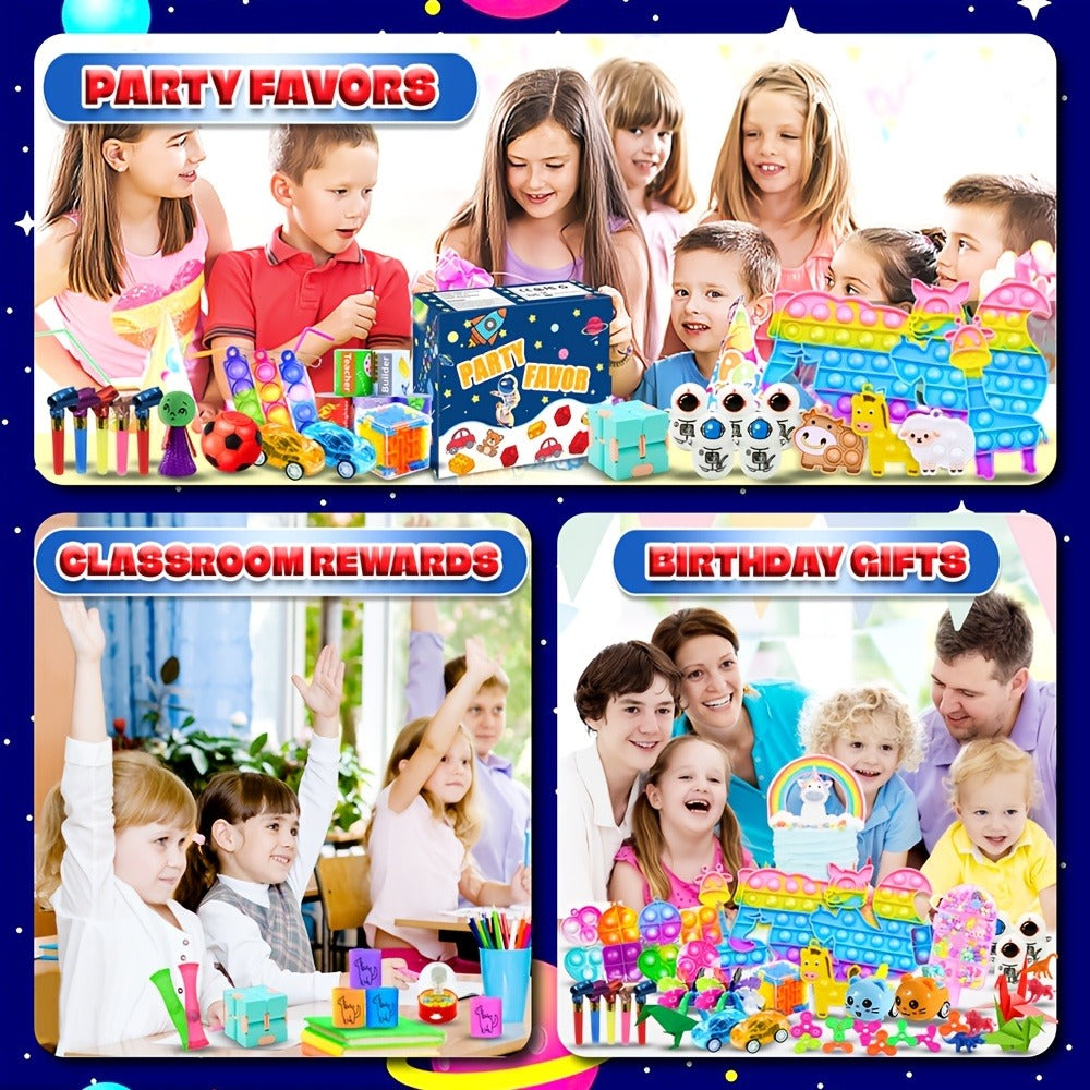 Party Favor Toys Bulk 600 Pieces – Mixed Color Fidget Toys & Novelty Prizes for Easter Egg Fillers, Goodie Bags, Classroom Rewards, Birthday Parties & Holiday Gifts